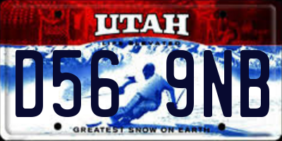 UT license plate D569NB