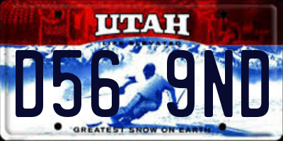 UT license plate D569ND