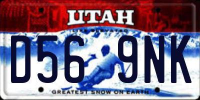 UT license plate D569NK