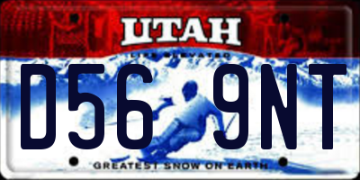 UT license plate D569NT