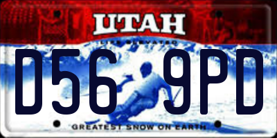 UT license plate D569PD