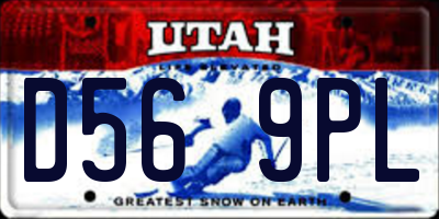 UT license plate D569PL