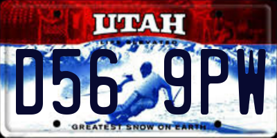 UT license plate D569PW