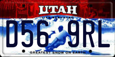 UT license plate D569RL