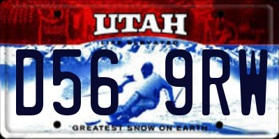 UT license plate D569RW