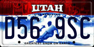 UT license plate D569SC