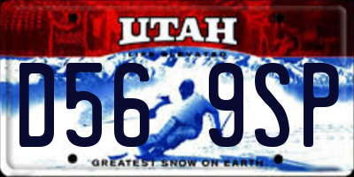 UT license plate D569SP