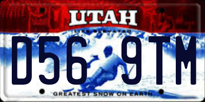 UT license plate D569TM