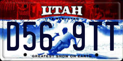 UT license plate D569TT