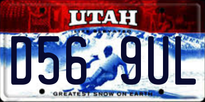 UT license plate D569UL