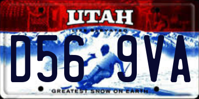 UT license plate D569VA