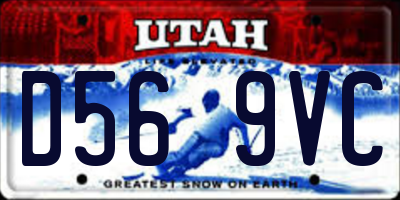 UT license plate D569VC