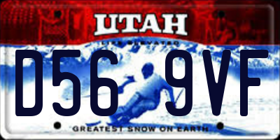 UT license plate D569VF