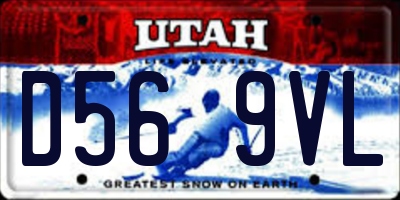 UT license plate D569VL