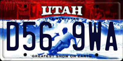 UT license plate D569WA