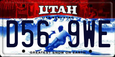 UT license plate D569WE