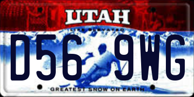 UT license plate D569WG