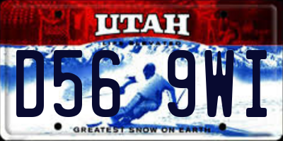 UT license plate D569WI