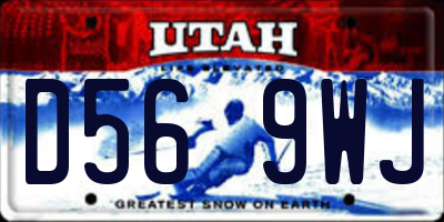 UT license plate D569WJ