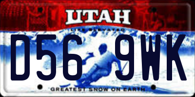 UT license plate D569WK