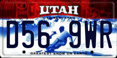 UT license plate D569WR