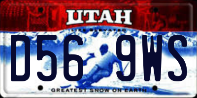 UT license plate D569WS