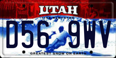 UT license plate D569WV