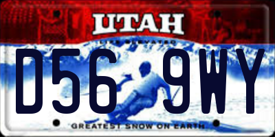 UT license plate D569WY