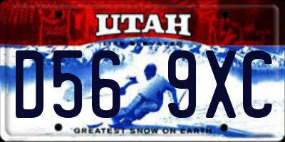 UT license plate D569XC