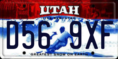 UT license plate D569XF
