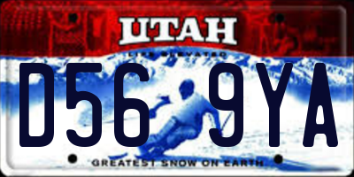UT license plate D569YA