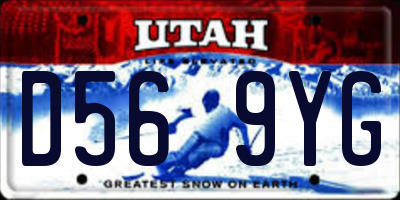 UT license plate D569YG