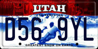 UT license plate D569YL