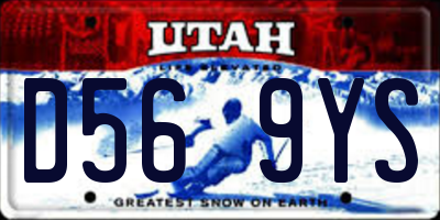 UT license plate D569YS