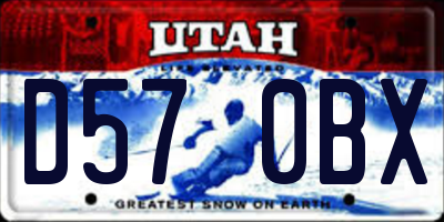 UT license plate D570BX