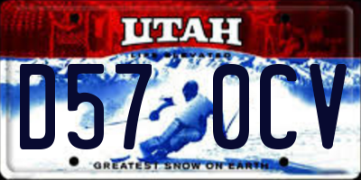 UT license plate D570CV