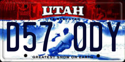 UT license plate D570DY