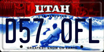 UT license plate D570FL