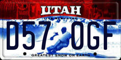 UT license plate D570GF