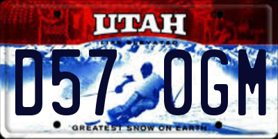 UT license plate D570GM