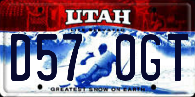 UT license plate D570GT