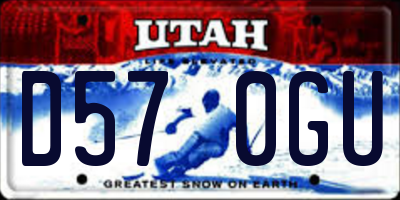 UT license plate D570GU