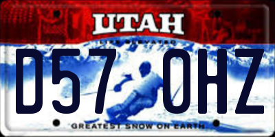 UT license plate D570HZ
