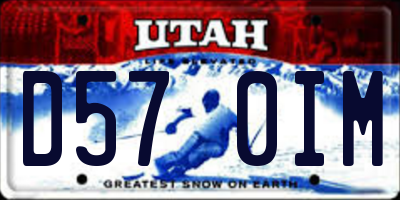 UT license plate D570IM