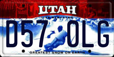 UT license plate D570LG