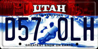 UT license plate D570LH