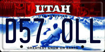 UT license plate D570LL