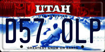 UT license plate D570LP