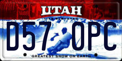 UT license plate D570PC