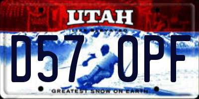 UT license plate D570PF